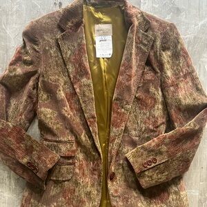 Beretta  Women's gorgeous Fall  Blazer - Brown and Gold NWOT Sz 8